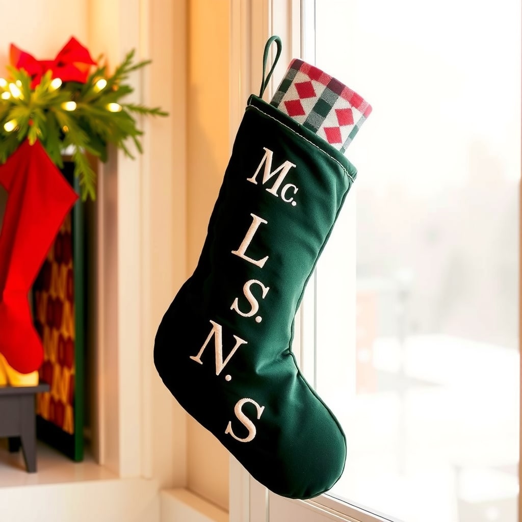Anthropologie Monogram Stocking